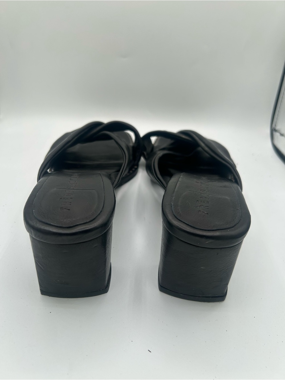 Freda Salvador Heeled Leather Slides View 6